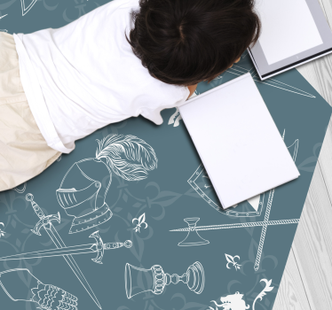 knight seamless pattern  animal mat - TenStickers