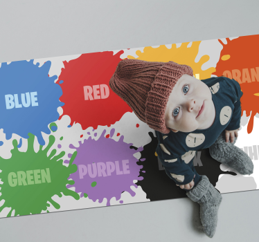 Learning colors kids kids vinyl carpet - TenStickers