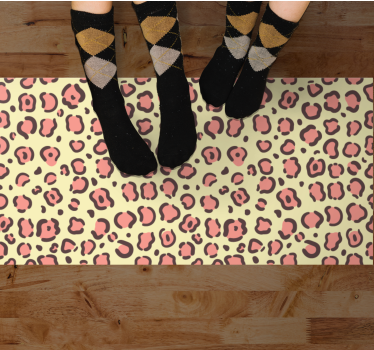 Leopard Patterned Accents animal print vinyl rug - TenStickers