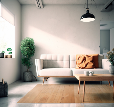Light brown wood effect vinyl flooring - TenStickers