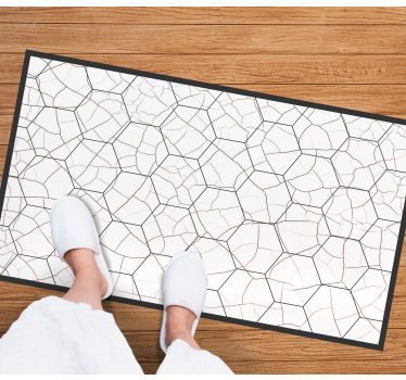 Light grey porcelain texture hexagons tile mat - TenStickers