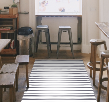 Light Grey Striped nordic vinyl rugs - TenStickers