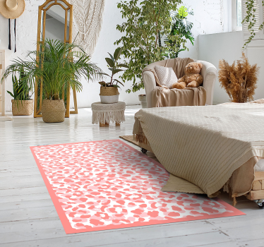 Light Pink Leopard print animal print carpet - TenStickers