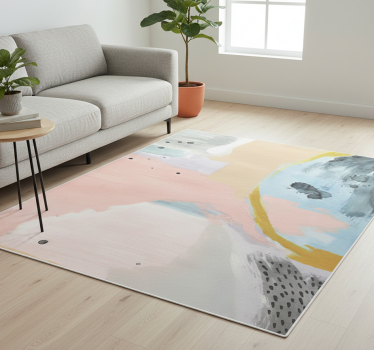 Colorful art living room vinyl rug - TenStickers