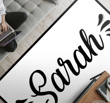 Living room vinyl rug monochrome harmony - TenStickers