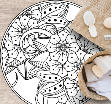 Lotus flower simple mandala mat - TenStickers