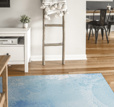 Blue watercolour mandala mat - TenStickers