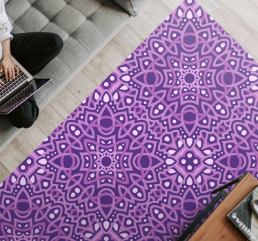 Mandala Purple Tiles mandala mat - TenStickers