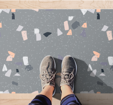 Marble terrazzo effect mosaic vinyl flooring - TenStickers