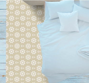 Maritime compass motif living room vinyl rug - TenStickers