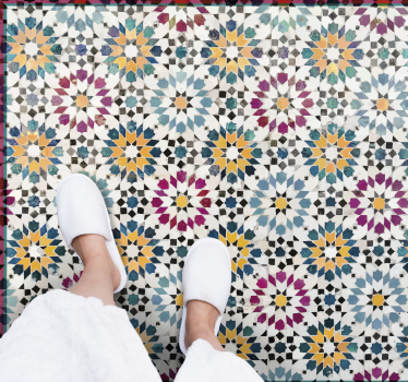 mediterranean  mosaic vinyl flooring - TenStickers