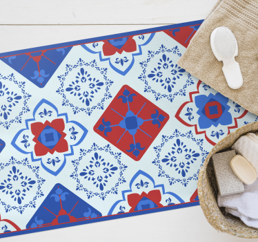 Mediterranean Mosaic tile vinyl rug - TenStickers