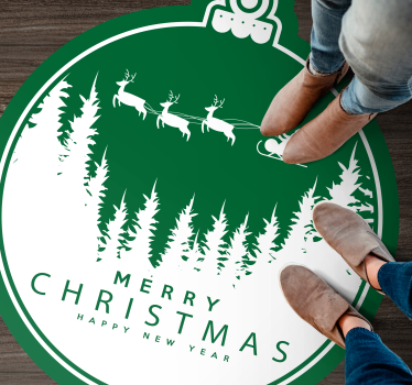 Merry christmas with christmas backdrops Christmas rug - TenStickers
