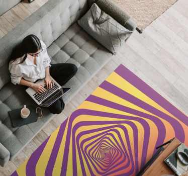 Modern art colorful vortex contemporary rugs - TenStickers