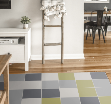 Modern Grey and yellow geometric carpets - TenStickers