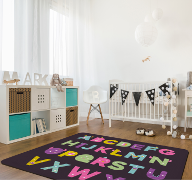 monstrous alphabet vinyl rug - TenStickers