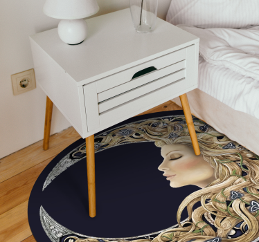 Moon art bedroom carpet - TenStickers