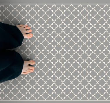 Moroccan Trellis minimalist rug vinyl - TenStickers