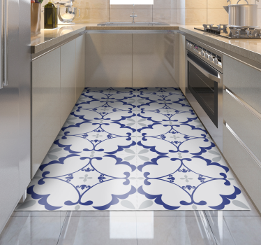 Mosaic light grey vinyl carpet - TenStickers