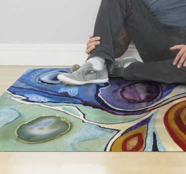 Multicolored agate stone flooring - TenStickers
