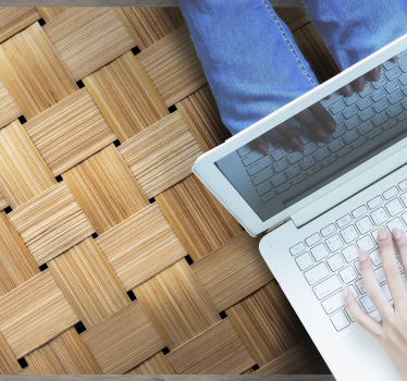 Natural bamboo pattern texture rug - TenStickers