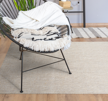 Natural beige cotton texture nordic style rugs - TenStickers