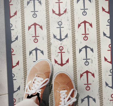Nautical themed retro vinyl carpet - TenStickers
