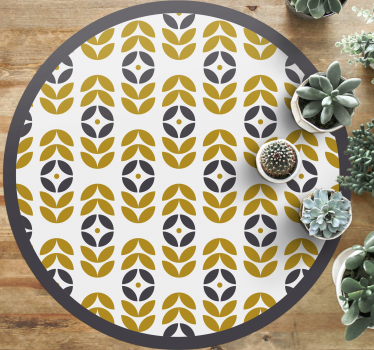 Nordic Circular Pattern vinyl rugs - TenStickers