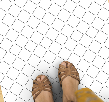 Nordic Diamond geometric vinyl rug - TenStickers