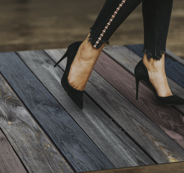 Nordic style grey wood nordic style rugs - TenStickers