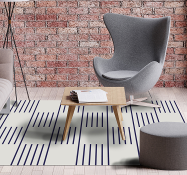 Nordic style white and blue navy nordic style rugs - TenStickers