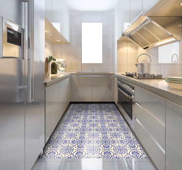 Ornate Mediterranean Pattern tile vinyl rug - TenStickers