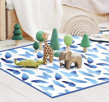 Painted butterflies animal mat - TenStickers