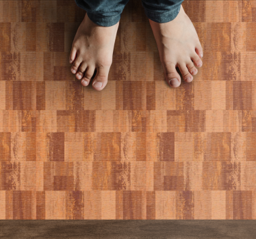 Parquet Illusion wood vinyl rug - TenStickers