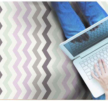 Pastel seamless zigzag design living room carpet - TenStickers