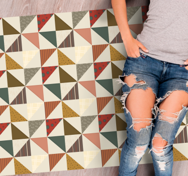 Patchwork geometric triangle pattern geometric carpets - TenStickers