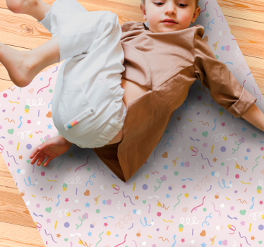 Pattern with cute pastel confetti bedroom carpet - TenStickers