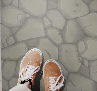Pebble Pathway stone effect vinyl rug - TenStickers