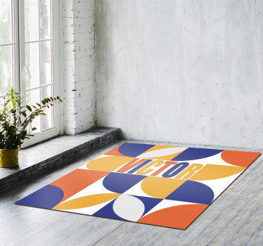 Personalizable geometric minimal vinyl carpet - TenStickers