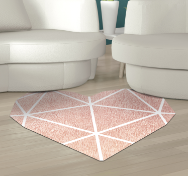 Pink heart minimal vinyl carpet - TenStickers
