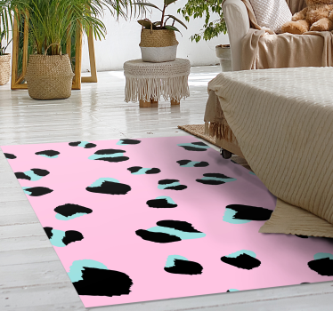 Pink leopard print carpet - TenStickers