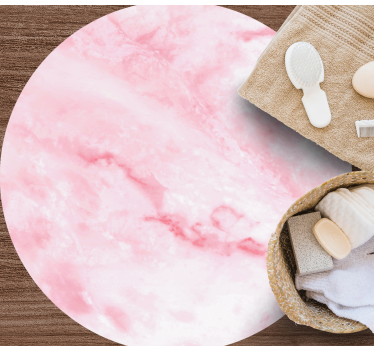 pink marble effect bathroom vinyl flooring - TenStickers