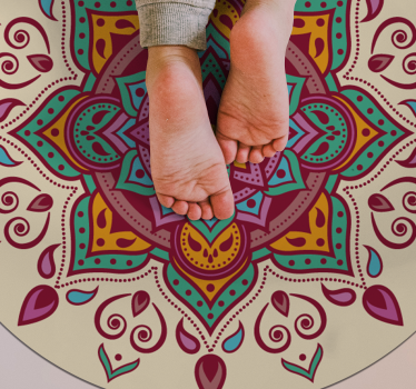 Pinkish Mandala mandala mat - TenStickers