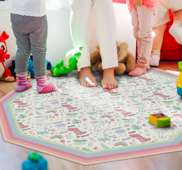 Playful Alphabet Motif kids vinyl rug - TenStickers