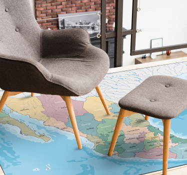 Political Mexican  vinyl map rug - TenStickers