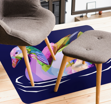 Pop art bird animal mat - TenStickers