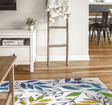 Rainbow leaves modern vinyl carpet - TenStickers