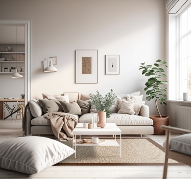 Rattan effect vinyl wood flooring carpet - TenStickers