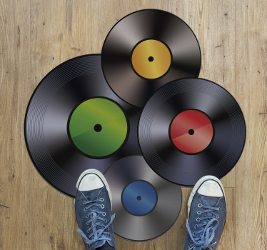 Records vintage vinyl carpet - TenStickers