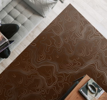 rectangular brown depth tile mat - TenStickers